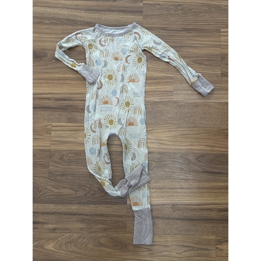 Little Sleepies Toddler Boys 2T Sun Moon Footie Sleeper Pajamas Bamboo